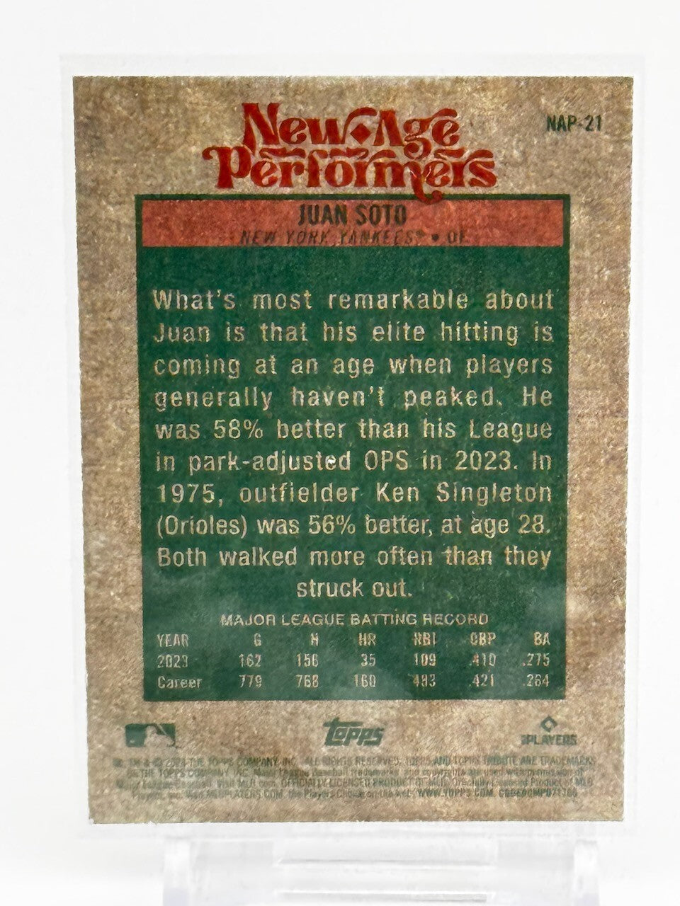 2024 Topps Heritage - New Age Performers - Juan Soto #NAP-21