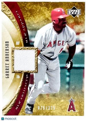 2005 Upper Deck Artifacts #MLBGA MLB Apparel - Garret Anderson - Angels HOF
