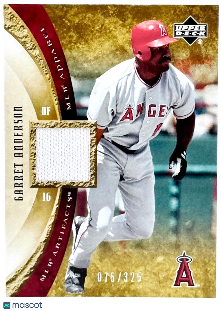 2005 Upper Deck Artifacts #MLBGA MLB Apparel - Garret Anderson - Angels HOF
