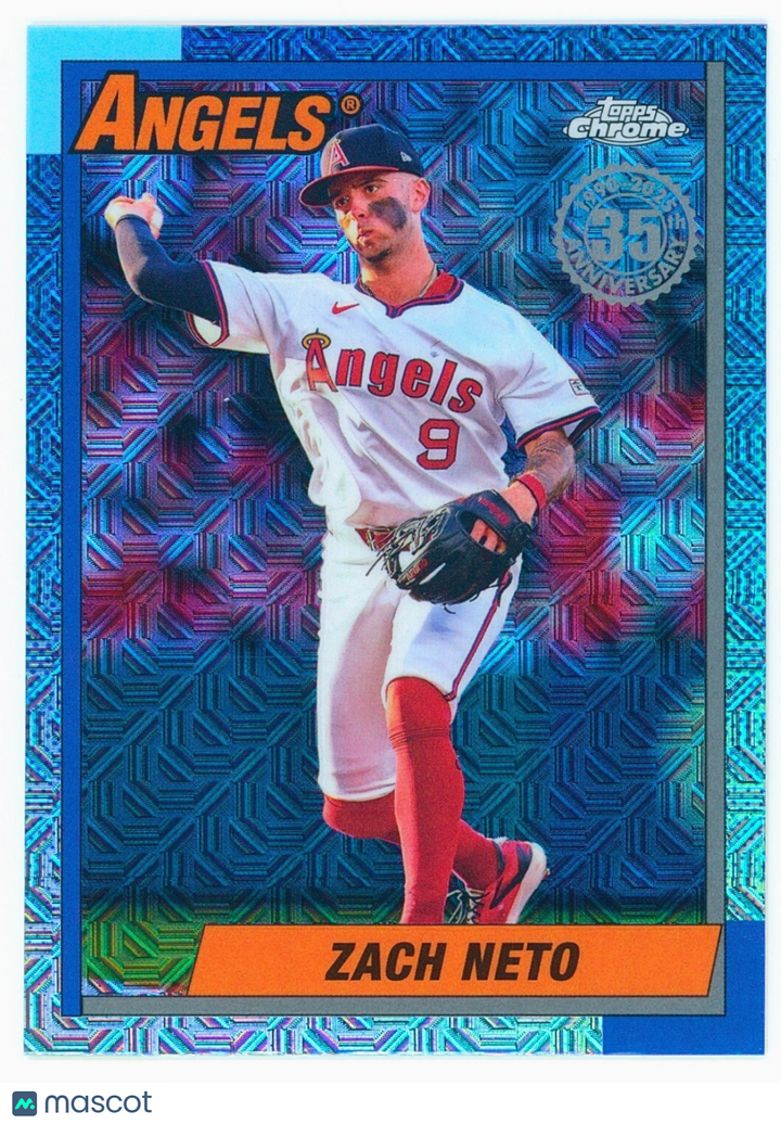 ⚾️ 2025 Topps Series 2 #T90C-102 Chrome Silver Pack Mojo 1990 Topps - Zack Neto