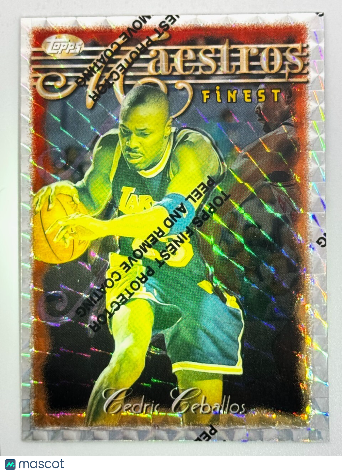 1996-97 Topps Finest MAESTROS REFRACTOR W/ COATING - Cedric Ceballos #102 Lakers
