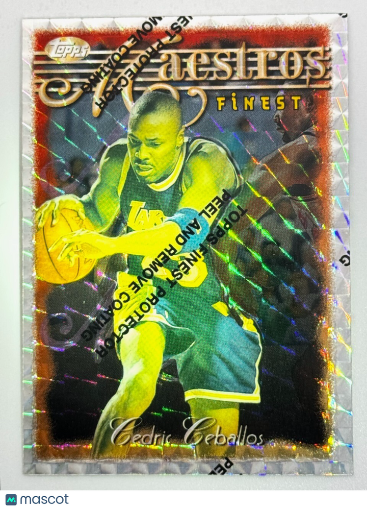 1996-97 Topps Finest MAESTROS REFRACTOR W/ COATING - Cedric Ceballos #102 Lakers