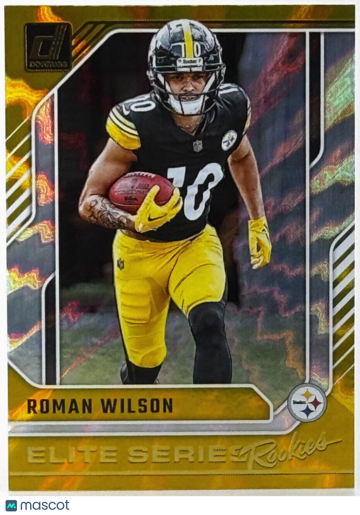 2024 Panini Donruss ROMAN WILSON Rookie RC Gold Holo Elite Series Steelers NFL