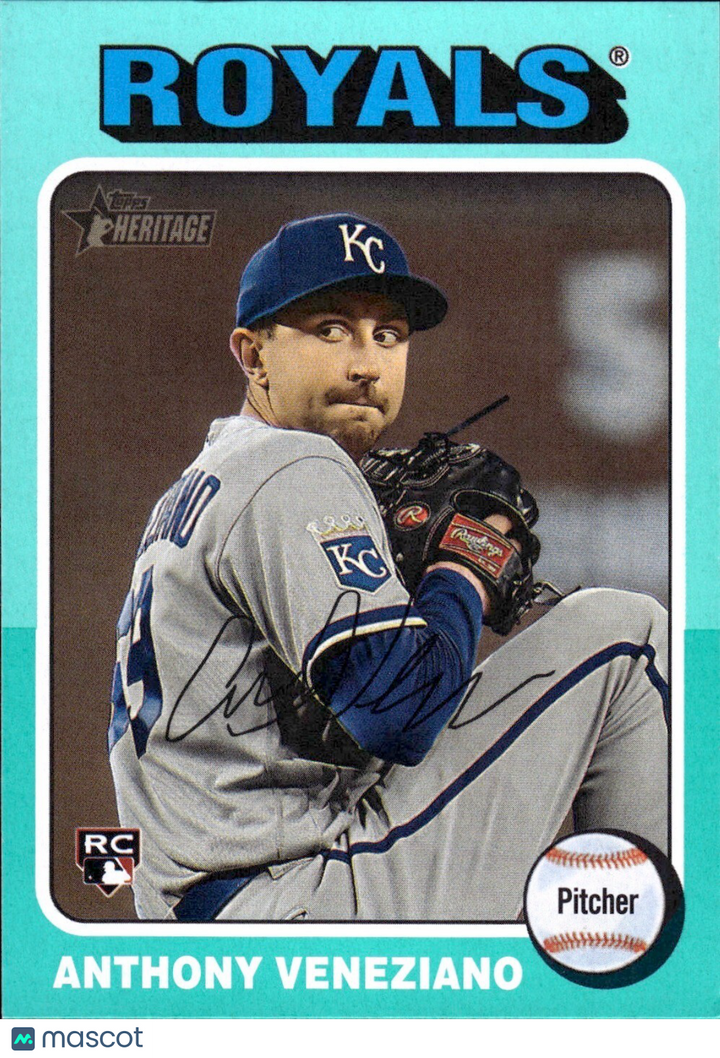 ⚾️ 2024 Topps Heritage HN #602 Aqua Border SP - Anthony Veneziano (RC) Rookie
