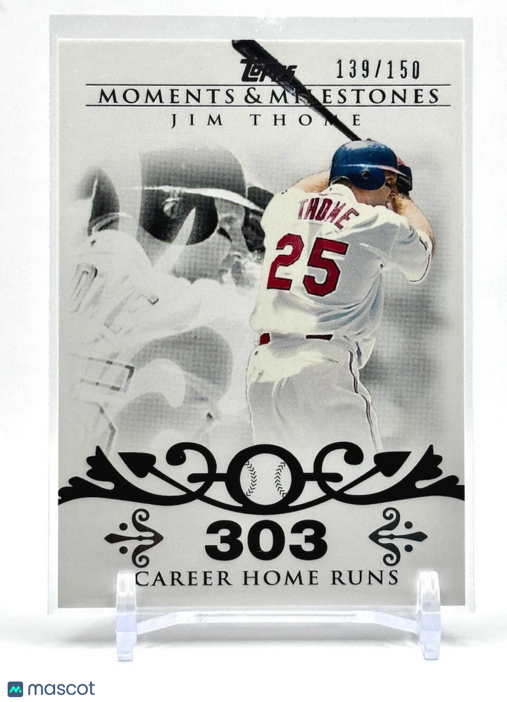 2008 TOPPS MOMENTS & MILESTONES #85 - JIM THOME (HOF) 500 CAREER HOME RUNS /150