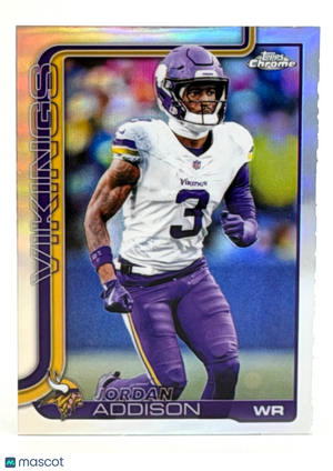 🏈 2025 Topps Chrome Football #202 Jordan Addison REFRACTOR