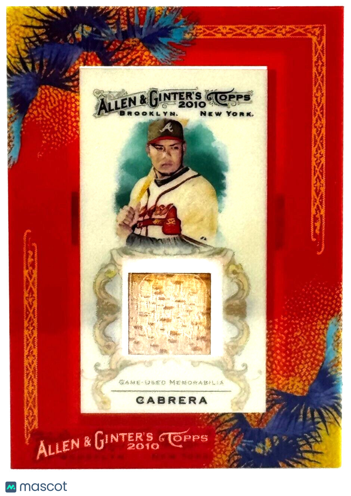2010 Topps Allen & Ginter's #MGRMCAB Mini Relic Game Used Bat - Melky Cabrera