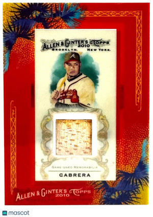 2010 Topps Allen & Ginter's #MGRMCAB Mini Relic Game Used Bat - Melky Cabrera