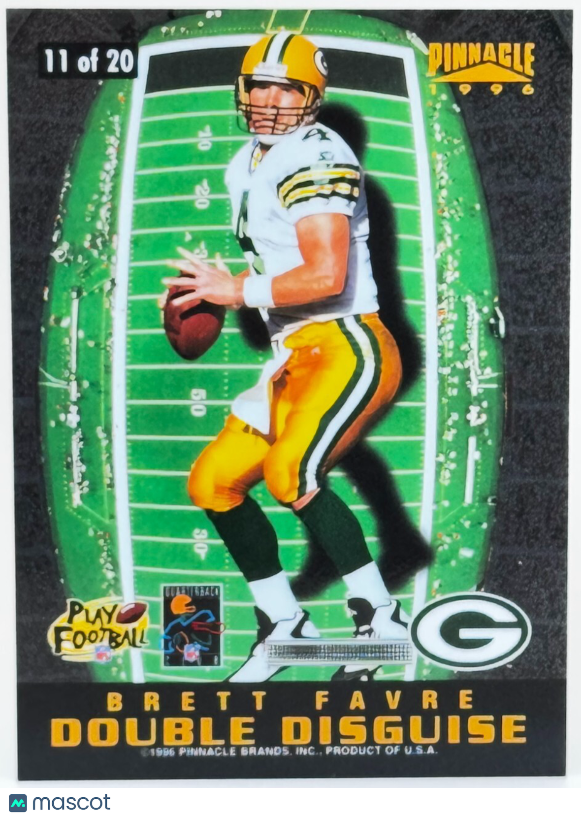 1996 Pinnacle Double Disguise #11 Brett Favre (HOF), Kerry Collins