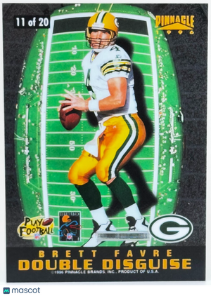 1996 Pinnacle Double Disguise #11 Brett Favre (HOF), Kerry Collins
