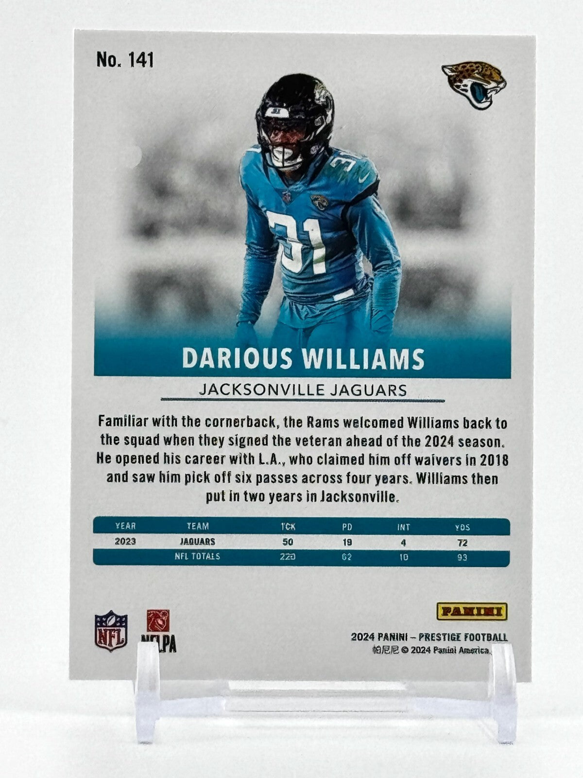 2024 Panini Prestige - Xtra Points #141 - DARIOUS WILLIAMS - Jaguars