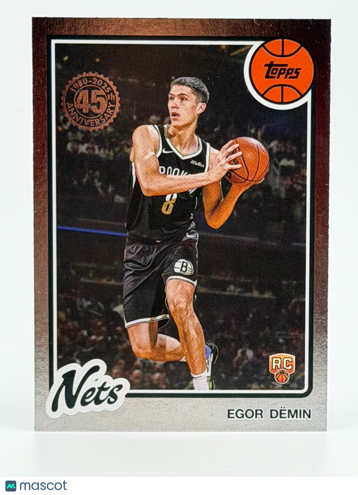 2025-26 Topps Basketball #80BK-55 1980 Topps 45th Anniv - Egor Demin (RC)
