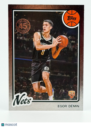 2025-26 Topps Basketball #80BK-55 1980 Topps 45th Anniv - Egor Demin (RC)