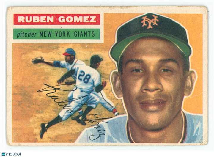 1956 Topps - Ruben Gomez #9 Gray Back - GD/VG