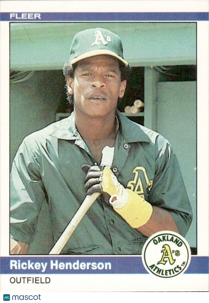 1984 Fleer - #447 Rickey Henderson - SET BREAK