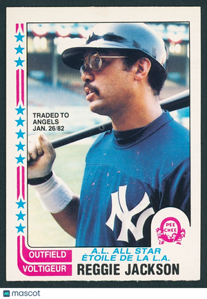 ⚾️ 1982 O-Pee-Chee OPC Not Topps - All-Star - Reggie Jackson (HOF) #551 Yankees