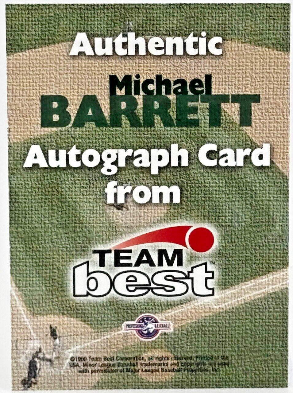 1999 Team Best - Autographs Michael Barrett (AU) - Harrisburg