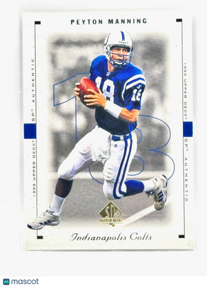 1999 SP Authentic - #36 Peyton Manning - Indianapolis Colts HOF
