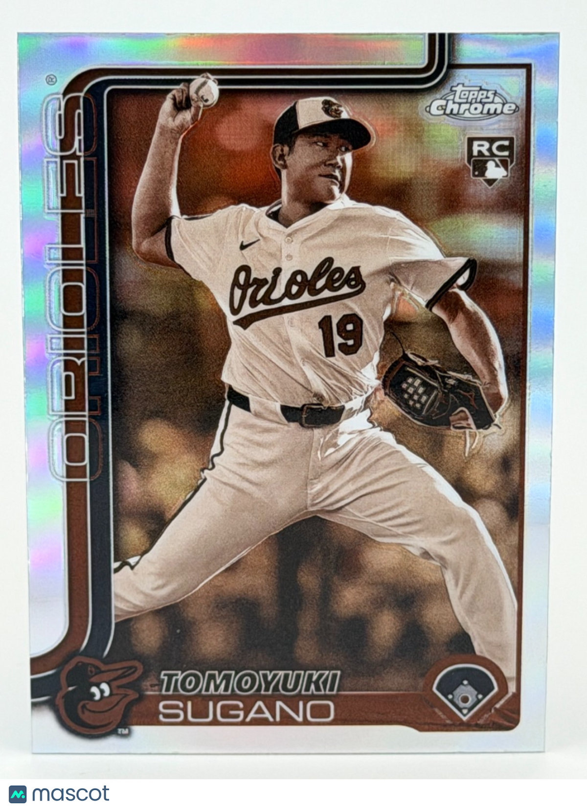2025 Topps Chrome - Tomoyuki Sugano #166 Sepia Refractor (RC)