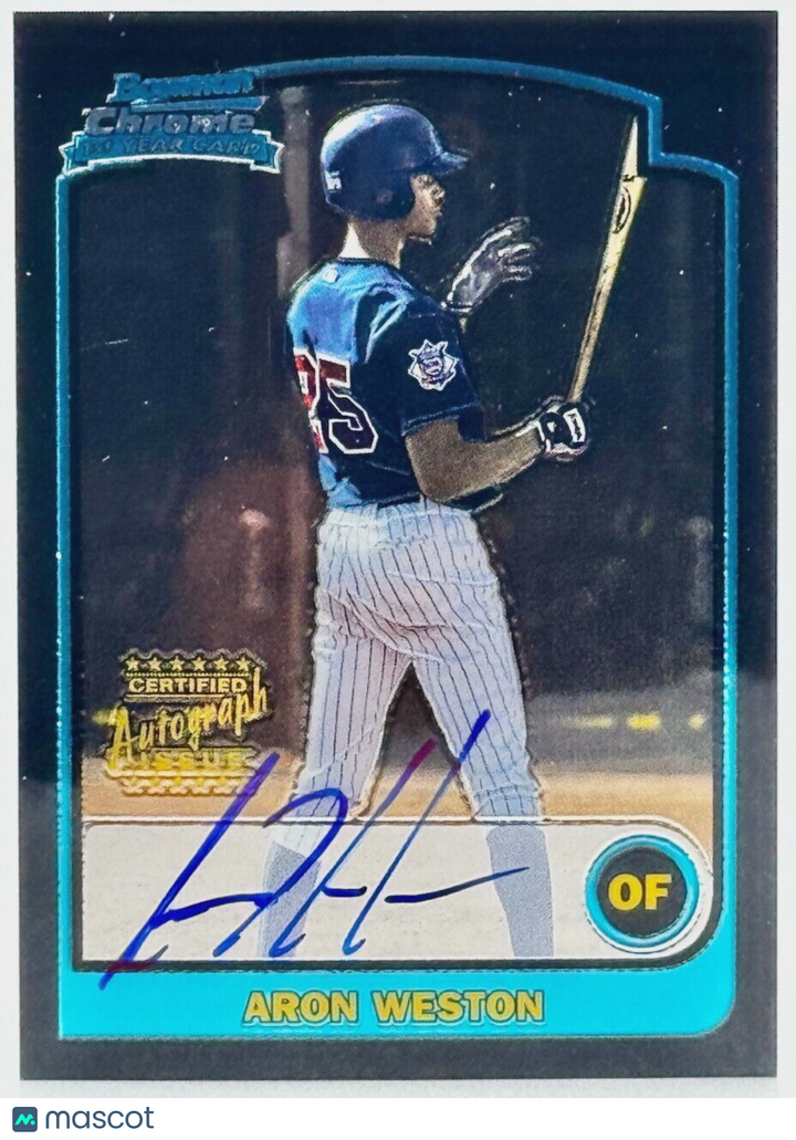 2003 Bowman Chrome 1st Year Card On-Card Auto - #338 Aron Weston (RC)