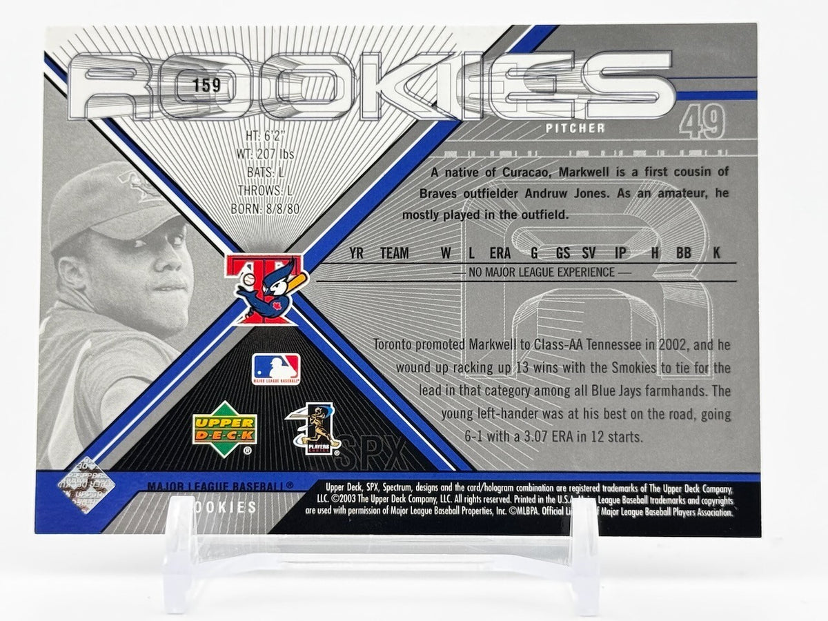 2003 SPx Rookies - #159 Diegomar Markwell /999 (RC)