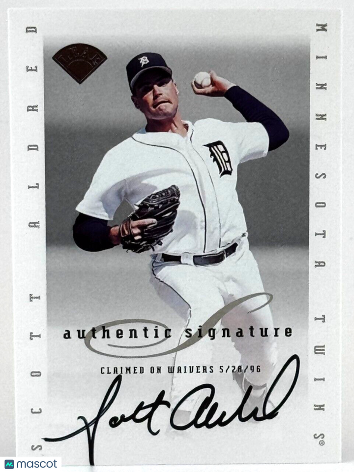 1996 Leaf Signature Series - Authentic Signatures - Scott Aldred (AU)