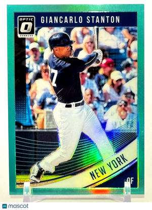 2018 Panini Donruss Optic AQUA Refractor /299 Giancarlo Stanton #109 - Yankees