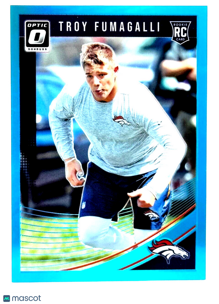 2018 Donruss Optic - Rookies #129 Aqua Prizm (125/299) Troy Fumagalli (RC)