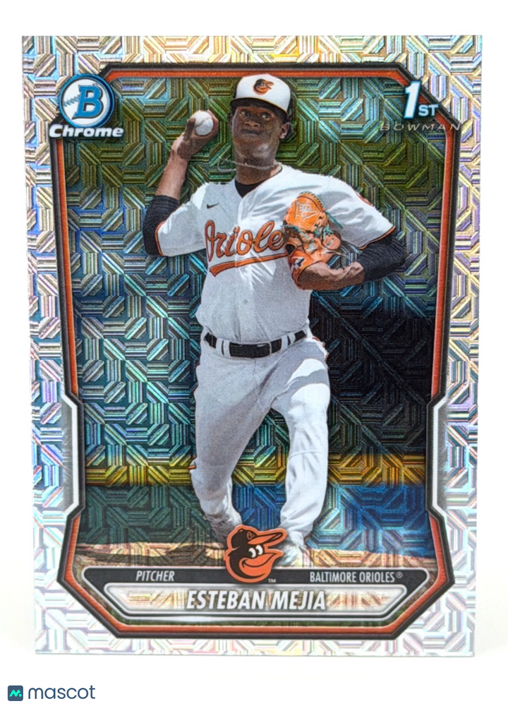 2026 Bowman Chrome Esteban Mejia BCP-79 1st Bowman MOJO Refractor Orioles