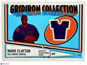 2005 Topps Gridiron Collection #GCR-MC Game Worn Jersey Mark Clayton (RC) Ravens