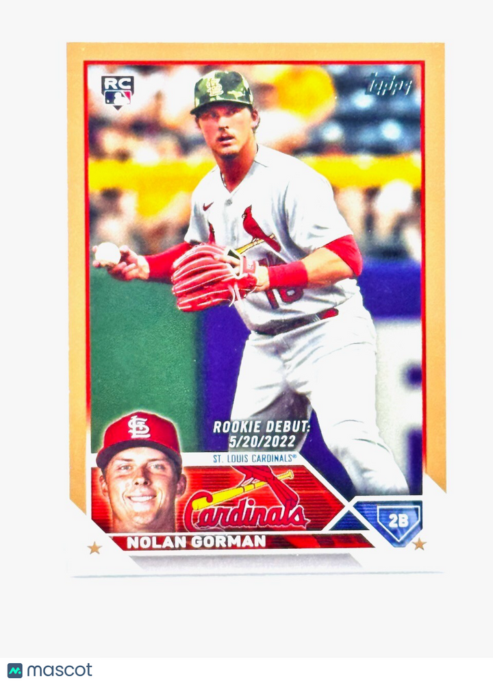 2023 TOPPS UPDATE SERIES - ROOKIE DEBUT #US212 NOLAN GORMAN /2023 (RC) - CARDS