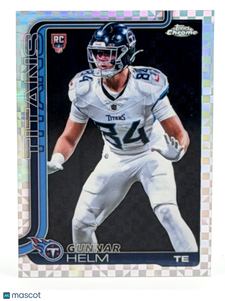 🏈 2025 Topps Chrome Football #305 Gunnar Helm RC Rookie - X-Fractor