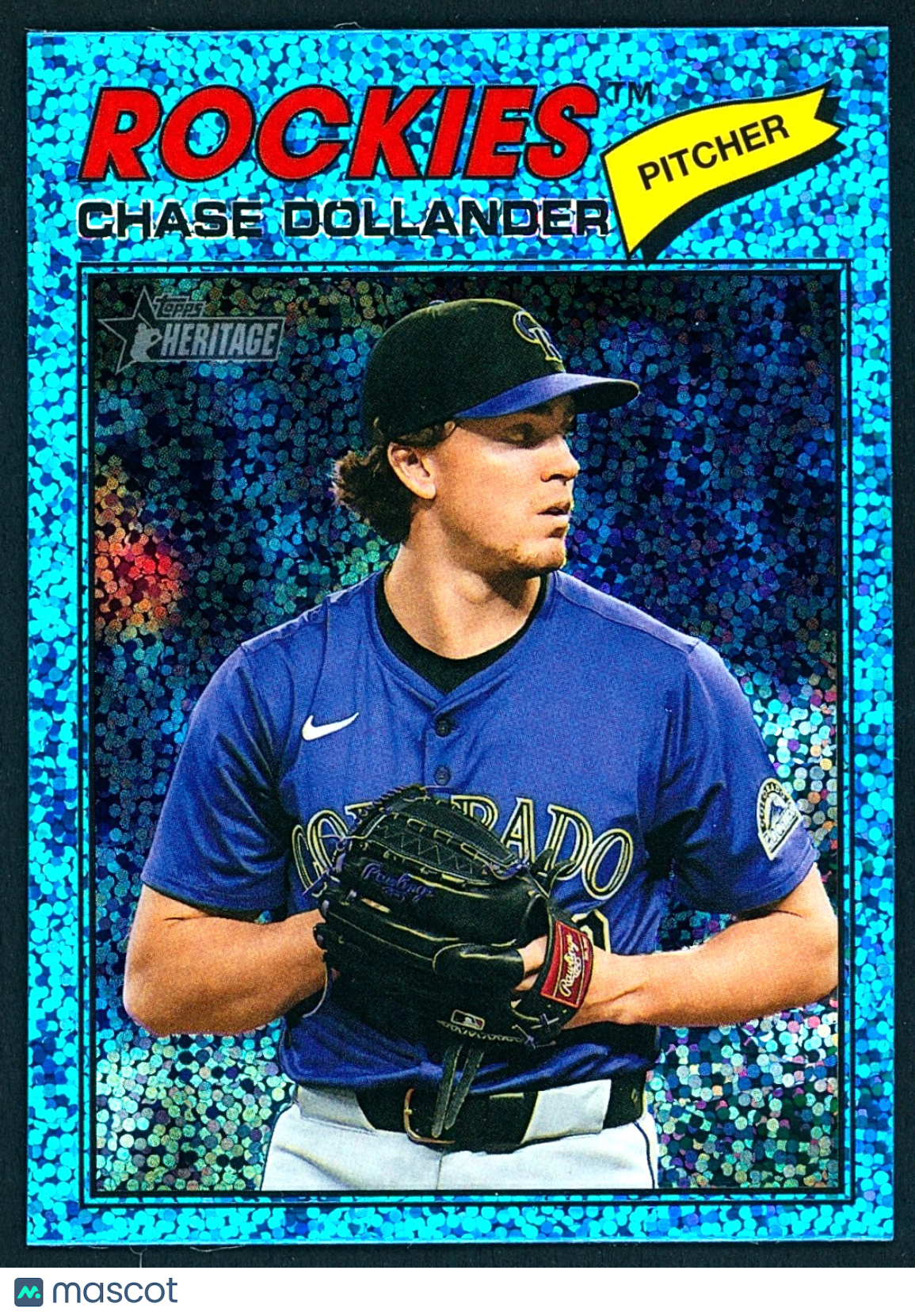 2026 Topps Heritage #91 Light Blue Sparkle - Chase Dollander