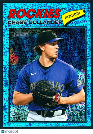 2026 Topps Heritage #91 Light Blue Sparkle - Chase Dollander