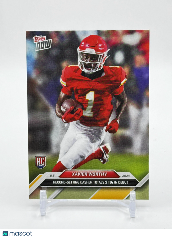 2024 Topps Now Football #1 Xavier Worthy -  2 TDS IN DEBUT-Uncirculated! Chiefs