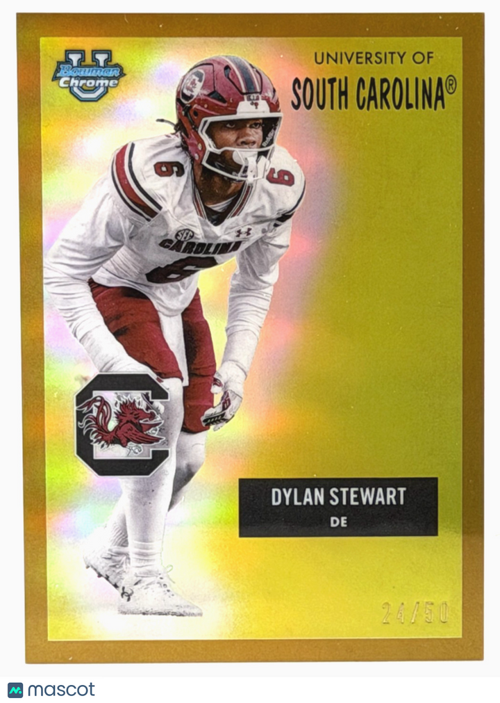 2025 Bowman U Chrome FB #55AV-15 1955 Bowman GOLD /50 Dylan Stewart 1:2676 Packs