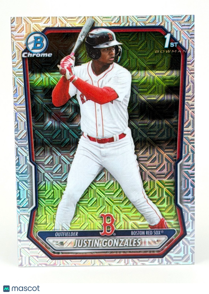 2026 Bowman Chrome Justin Gonzales 1st Bowman Mojo Refractor #BCP-141 Red Sox