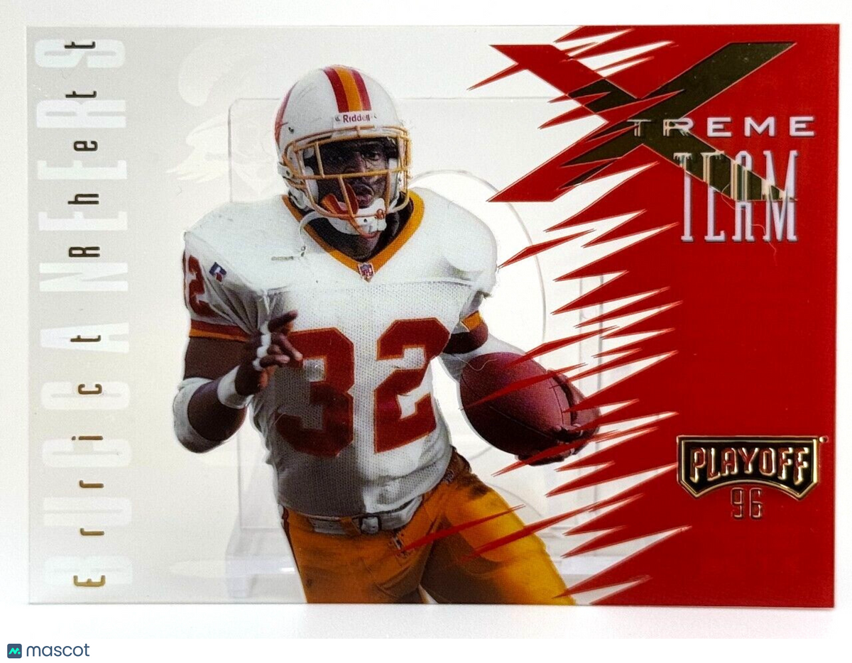 1996 Playoff Absolute - Treme Team #XT28 Errict Rhett - Buccaneers - Clear Card