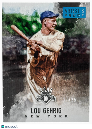 2017 Panini Diamond Kings Artist's Proof Blue (17/25) - Lou Gehrig (HOF) #24