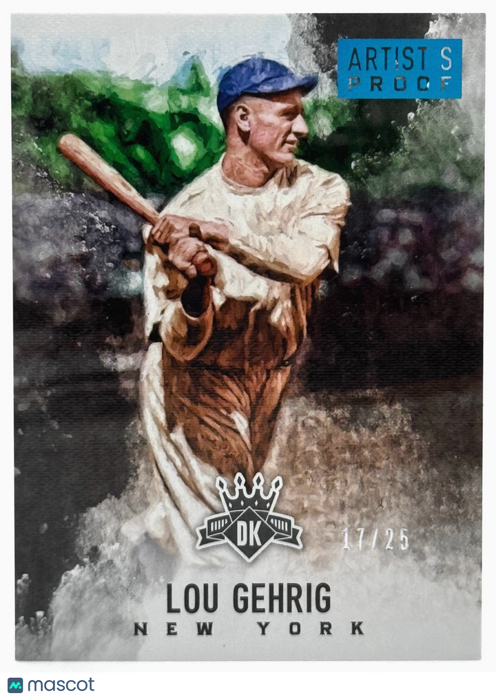 2017 Panini Diamond Kings Artist's Proof Blue (17/25) - Lou Gehrig (HOF) #24