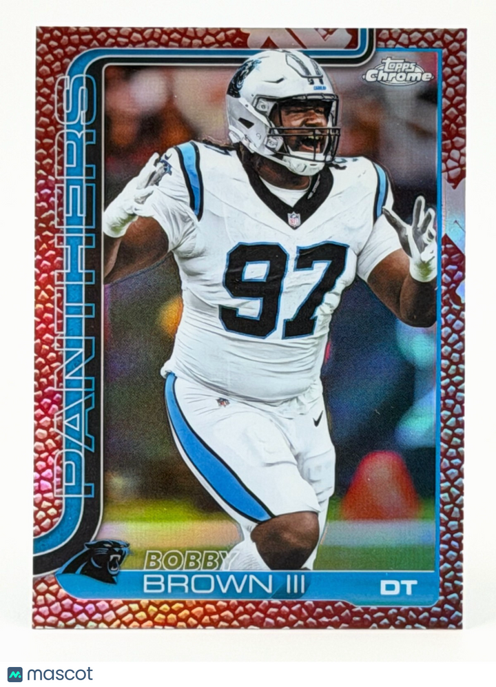 🏈 2025 Topps Chrome Football #46 Bobby Brown III - FOOTBALL LEATHER REFRACTOR