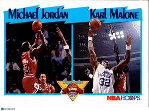 🏀 1991-92 NBA Hoops #306 League Leaders Michael Jordan, Karl Malone