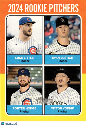 ⚾️ 2024 Topps Heritage HN #620 Rookie Pitchers - Little, Justice, Hodge, Vodnik