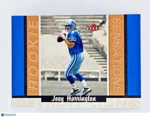 2002 Fleer Rookie Sensations #3 RS (RC) Joey Harrington - Lions /1250
