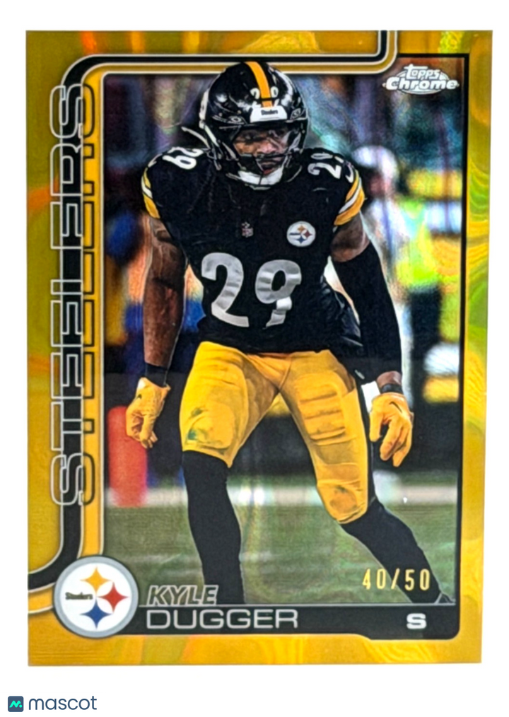 🏈 2025 Topps Chrome Football #211 Kyle Duggar (40/50) GOLD LAVA COLOR MATCH