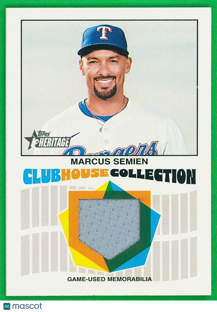 2026 Topps Heritage Clubhouse Collection Game-Used Relic - Marcus Semien