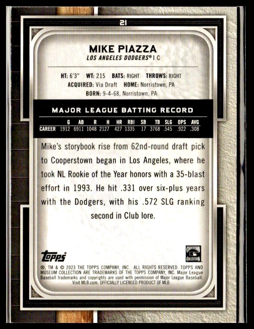 2023 Topps Museum Collection #21 Mike Piazza Copper