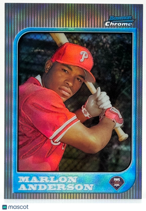 ⚾️ 1997 Bowman Chrome - Refractor #210 Marlon Anderson (RC) Phillies