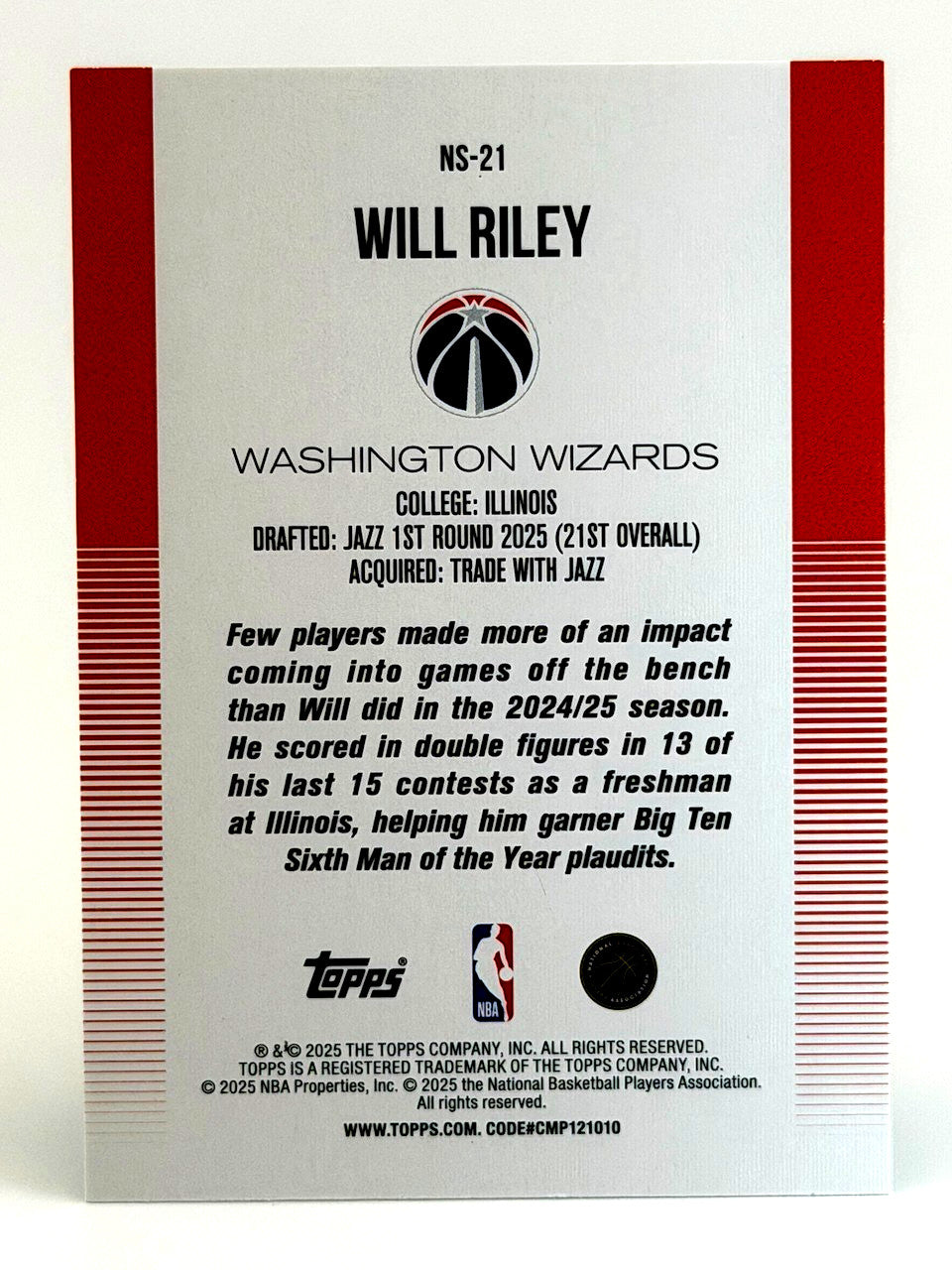 2025-26 Topps #NS-21 0 2025 NEW SCHOOL GREEN RAINBOW (59/99) Will Riley (RC)