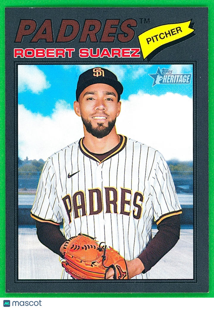 2026 Topps Heritage #174 Dark Gray Border - Robert Suarez - Padres
